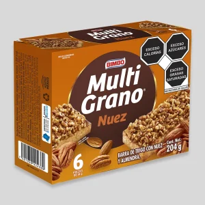 Barra Multigrano Nuez 6p 204g